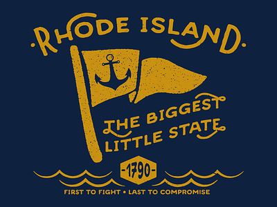 Rhode Island Tee anchor flag island nautical new england providence retro rhode rhode island tee texture vintage