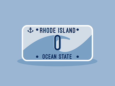 Status Symbol car island license line ocean plate rhode state stroke