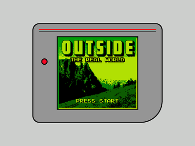 Outside game boy nintendo pixel retro vector