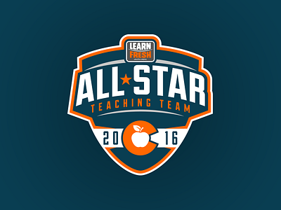 Learn Fresh All-Star Teaching Team badge colorado crest sport teacher
