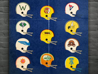 World Football League 1975 design football vector wfl