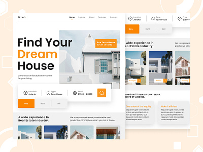 Omah. LandingPage architecture design figma home property web webdesign