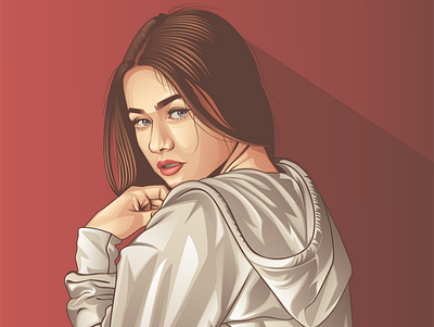 Girl with hoodie coreldraw illustration portrait portrait illustration trace tracing vector vector art vectorart