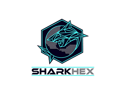 SharkHex Logo Concept hex security shark world