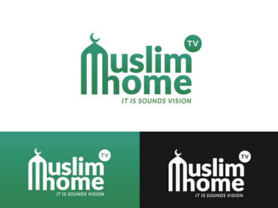 Muslim Home TV channel Logo Concept