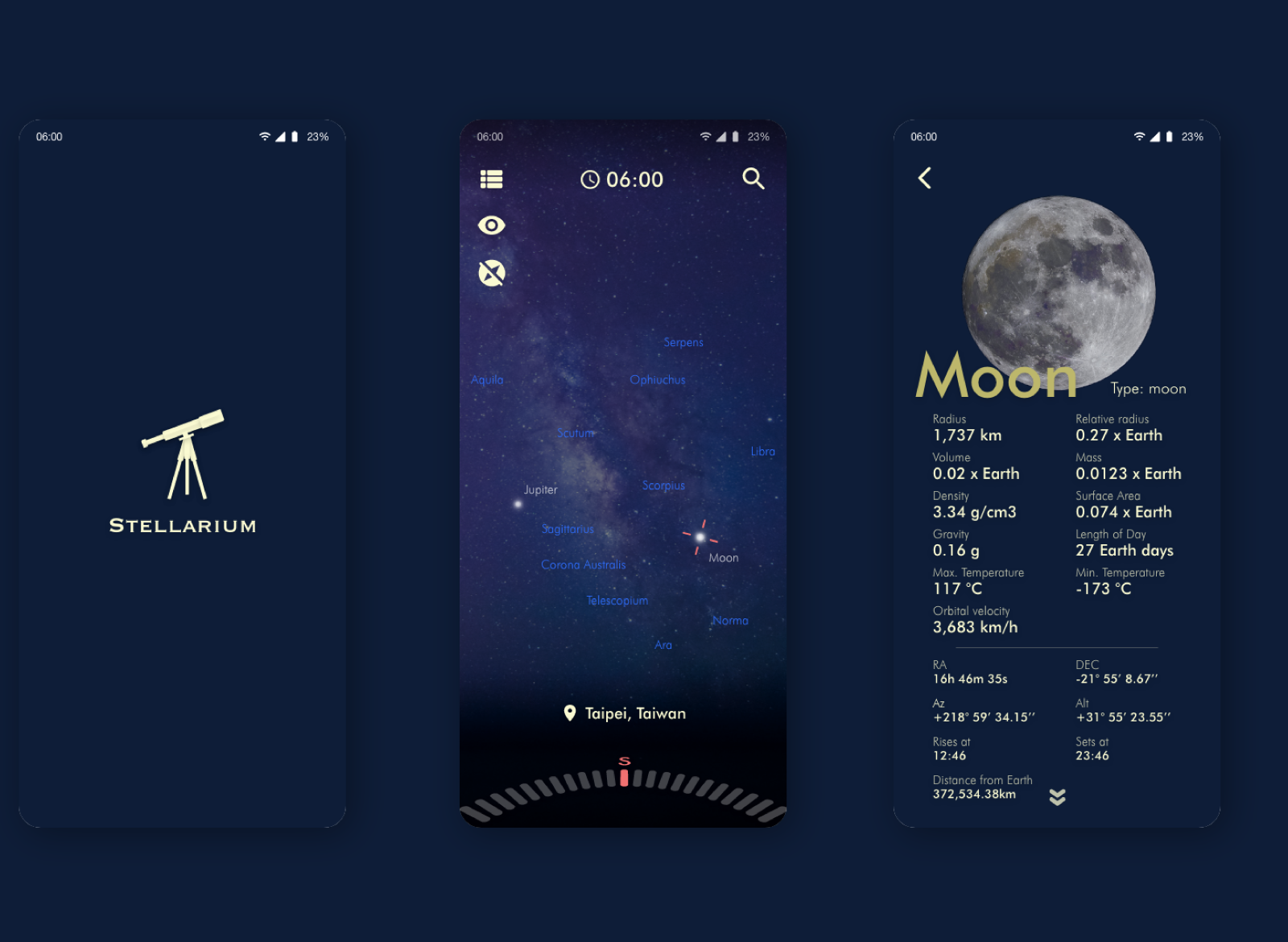 how to use stellarium mobile app