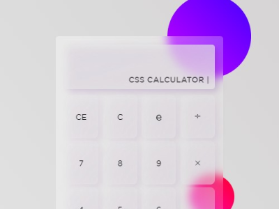 CSS Calculator css css3 frontend frontenddesign frontendweb graphic design html html5 webdeveloping