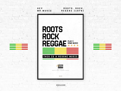 Roots Rock Reggae - Hey Mr. Music bob marley design illustration music poster poster art poster design typography vector