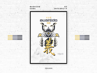 Bushido Code - Integrity bushido design illustration japanese oriental poster poster art poster design samurai typography vector