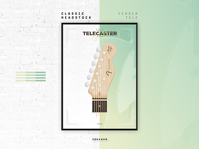 Fender Telecaster - Classic Headstock design fender illustration music poster poster art poster design rock telecaster typography vector