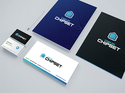 Casa do Chipset - Stationery Design brand design branding business card design folder design logo logotype stationery stationery design technology