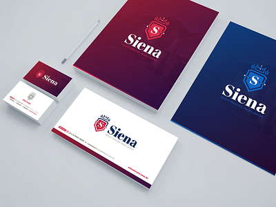 Siena Investimentos - Stationery Design brand design branding business card design folder design investments logo real estate stationery stationery design
