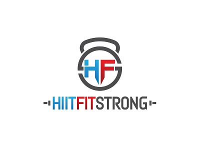 'HIITFitStrong' Logo Design Concept brand identity branding design fitness flat gym logo logo design minimal physical strong