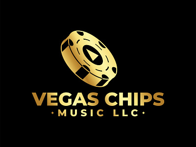 Logo Design Concept for 'Vegas Chips Music LLC' abstract amazing brand identity branding classic graphic designer logo logo designer ravi verma unique