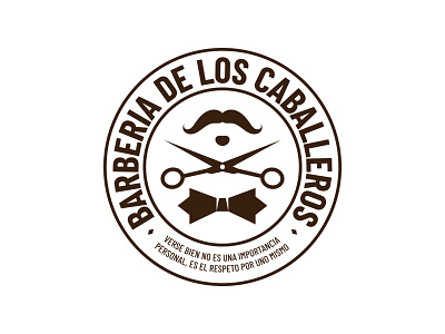 'Barberia De Los Caballeros' Logo Design Concept ravi verma