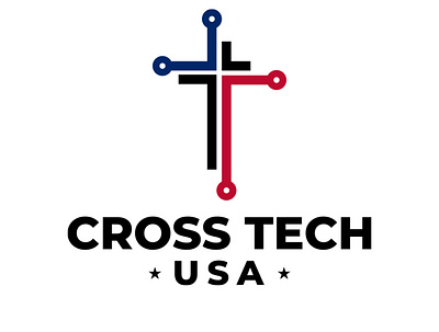 'Cross Tech USA' Logo Design Concept ravi verma