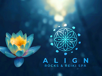 'Align Rocks & Reki Spa' Logo Design Concept