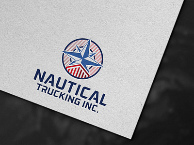 'Nautical Trucking Inc.' Logo Design concept poster