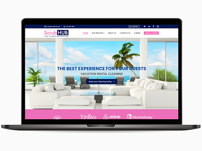 Website Design Project for 'ScrubHub' - Home Page webui