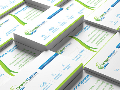 Business Card Design concept for 'GreenTeam' webui