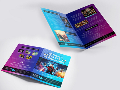 Brochure Design concept for 'Zero Latency' webui