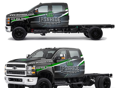 Vehicle Wrap Design Project for 'Ironhide Wildfire Solutions' vehicle wrap