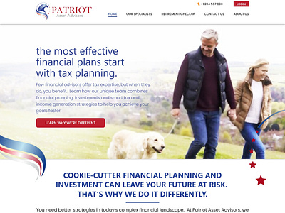 Website Design Concept for 'Patriot Asset Advisors'