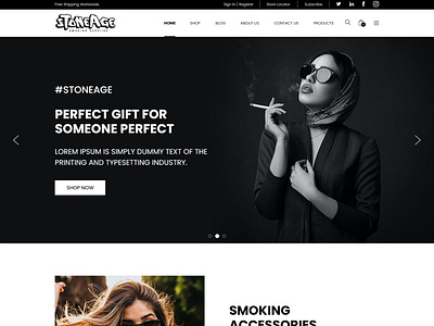 Website Design Concept for 'StoneAge'