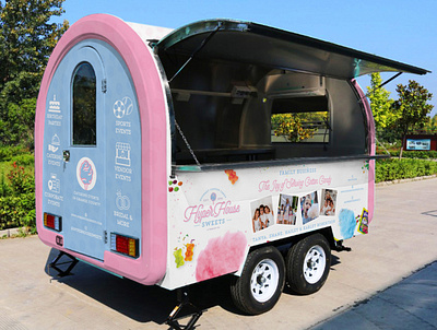 Candy Trailer Wrap Design Project for 'HyperHouse' vehicle wrap