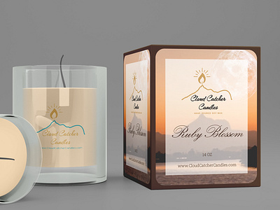 Packaging Design concept for 'Cloud Catcher Candles'
