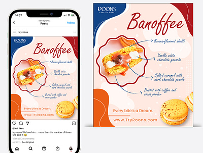Instagram Ad Design concept for 'Banoffee' vehicle wrap