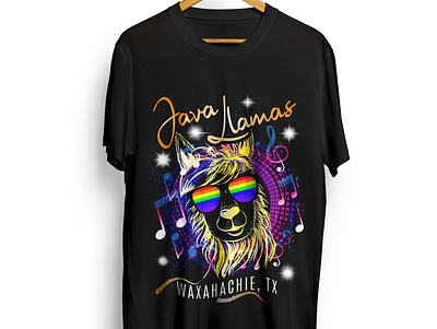 Tshirt Design Concept for 'Java Llamas' vehicle wrap