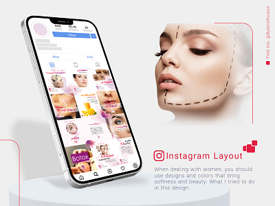 Beauty Clinic Instagram Layout Design amirhosein amirhosein taherimoghadam branding design designer graphic design illustration instagram design instagram layout logo ui vector