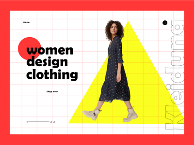 women clothing design figma minimal typography ui ux web website