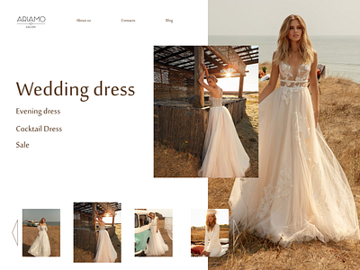 WEDDING DRESS design figma minimal typography ui ux web website