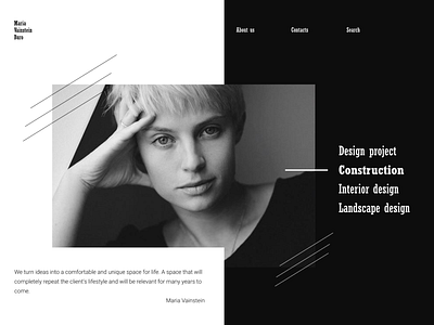 Architect buro adobe photoshop design figma minimal typography ui ux web website