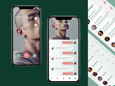 Messenger adobe photoshop app design design figma mobile app typography ui