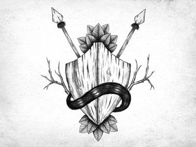 Forest Warrior Symbol - Final Result drawing forest illustration ink nature symbol warrior