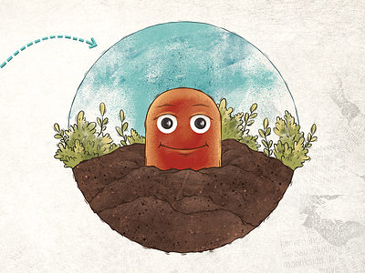 Soso book compost editorial illustration nature recycle worm