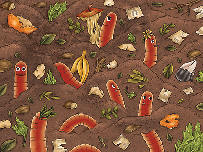 Soso / Inner Page Illustration art book compost drawing editorial illustration recycle worm
