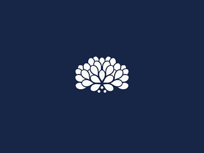 Dahlia Logo blue dahlia flower icon brand logo vector white