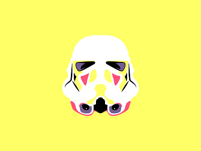 Clone Trooper Color Edition art direction clone trooper colorful illustration minimal pink star wars vector violet yellow