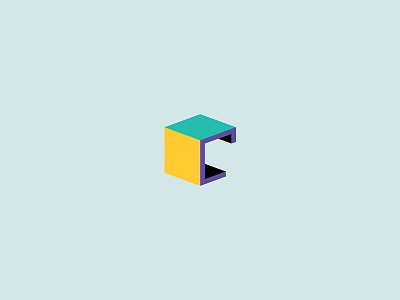 Creature Paris - Logo 3d box c colors icon letter logo minimal typography vector