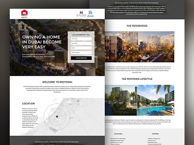 Landing page layouts landing page layout online real estate responsive ui web design website