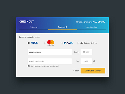 Daily UI 002 Checkout form checkout credit card daily ui dailyui form ui