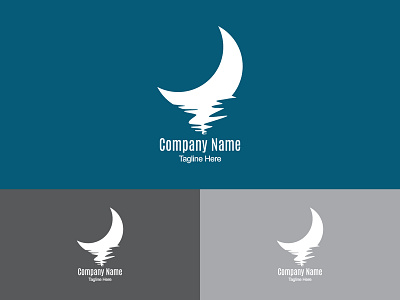 Half Moon Logo Design Template