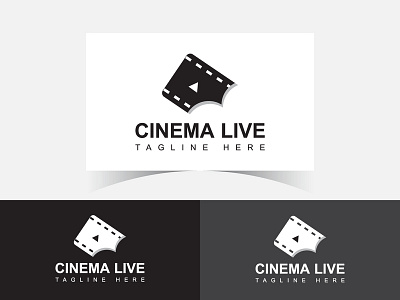 Cinema Live Logo Design Template abstract black brand brand identity brand indentity branding business camera cinema cinema house cinema live cinema logo cinema podcast cinematography creative logo live cast logo logo logo design minimalist logo modern logo