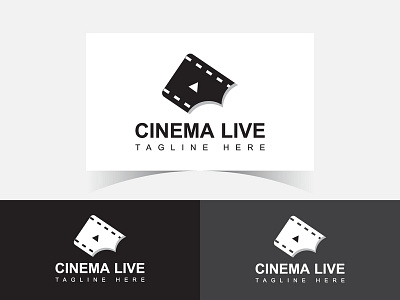 Cinema Live Logo Design Template