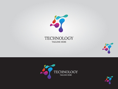 Technology Logo Design Template abstract blue brain brand brand identity branding business circuit colorful company computer technology logo