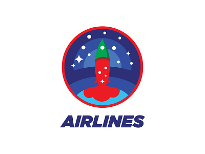 Airlines Logo airlines airplane astronaut galaxy jet sign sky tourism travel